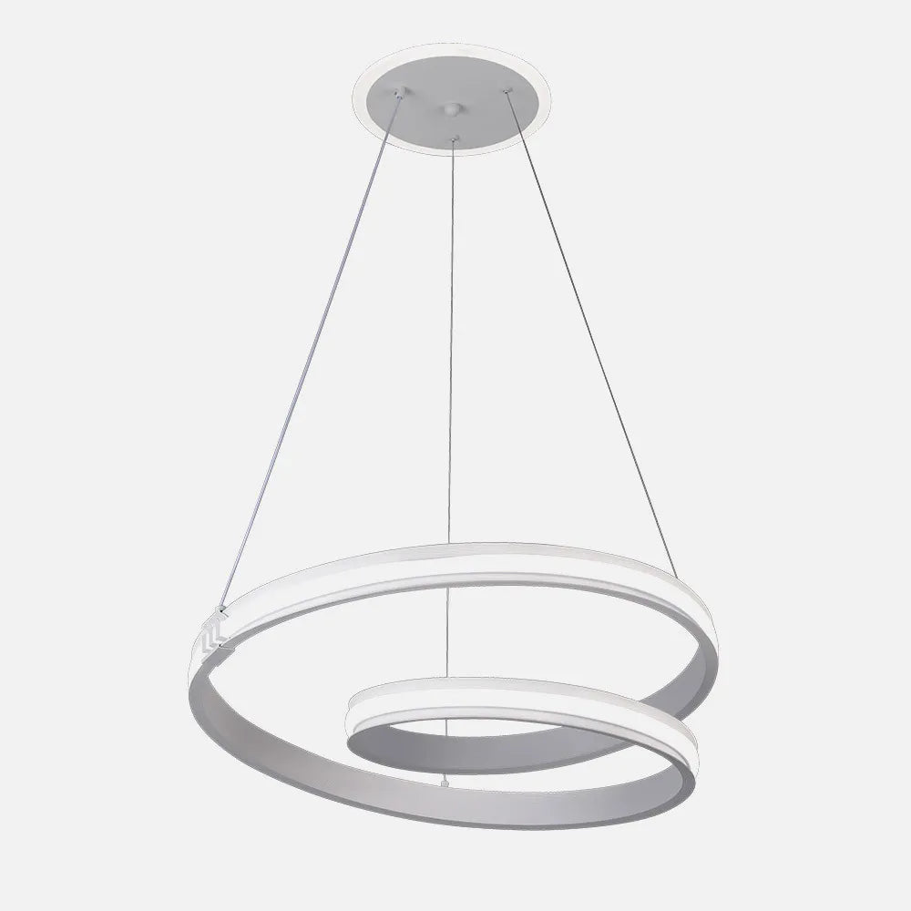 Lámpara Colgante Luster Blanca 129w 3000-4000-6000k 10920lm C/luz Ambiente Remoto Y Regulación de intensidad Regx54x54cm