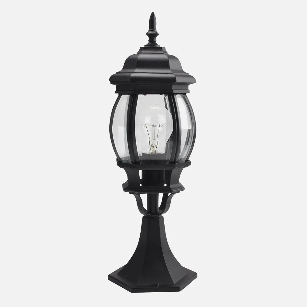 Sobremuro Exterior Aluminio Caelum 1xe27 Negro 49x16x16 Cm Ip44