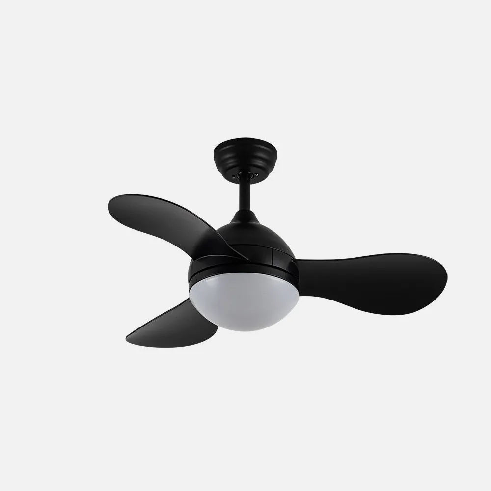 Ventilador de techo DC Solido 24w Negro 3 aspas 91 de diámetro 2640lm 3000-4000-6500k Control Remoto + memoria + temporizador