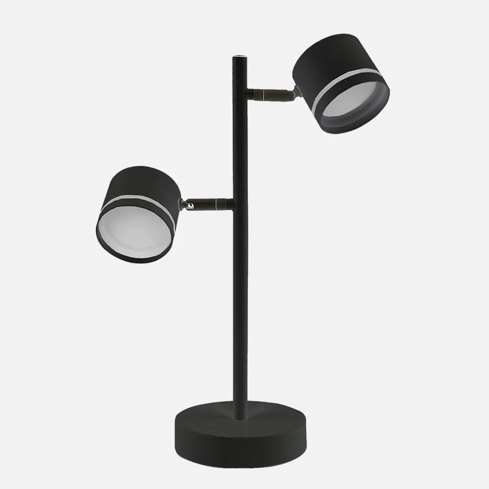 Lámpara de Sobremesa Ortiga 2 X Gx53 Negro 18w 1600lm Orientable Bombillas Incluidas 43,5x30x15cm