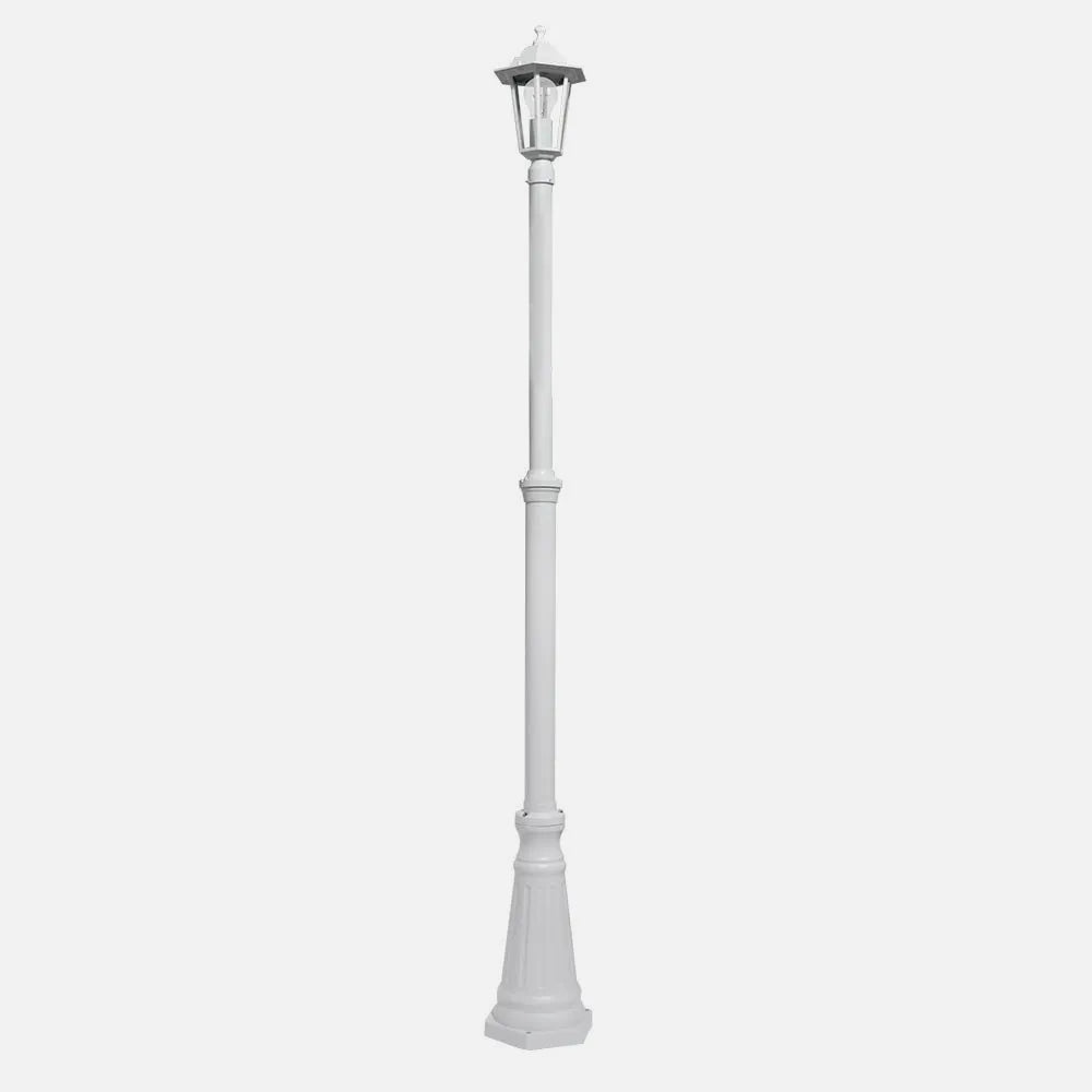 Farola Exterior Aluminio Auriga 1xe27 Blanco Ip44 220x20x20 Cm Regulable En Altura
