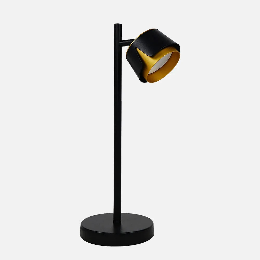 Lámpara de Sobremesa Domenica 1 X Gx53 Negro/oro 9w 4000k 800lm Bombilla Incluida 43x20x15cm