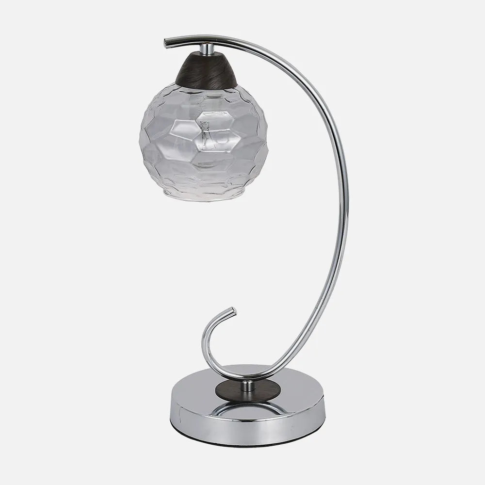 Lámpara de Sobremesa Etna 1xe14 Cromo/wengue 35x14x19 Cm