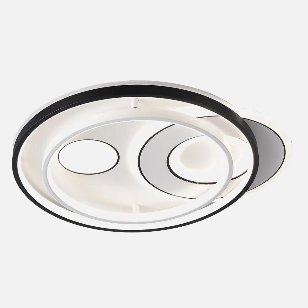 Lámpara Plafón Evora Circular Negro/blanco 160w 3000-4000-6000k 7x45x52cm 13600lm Control remoto