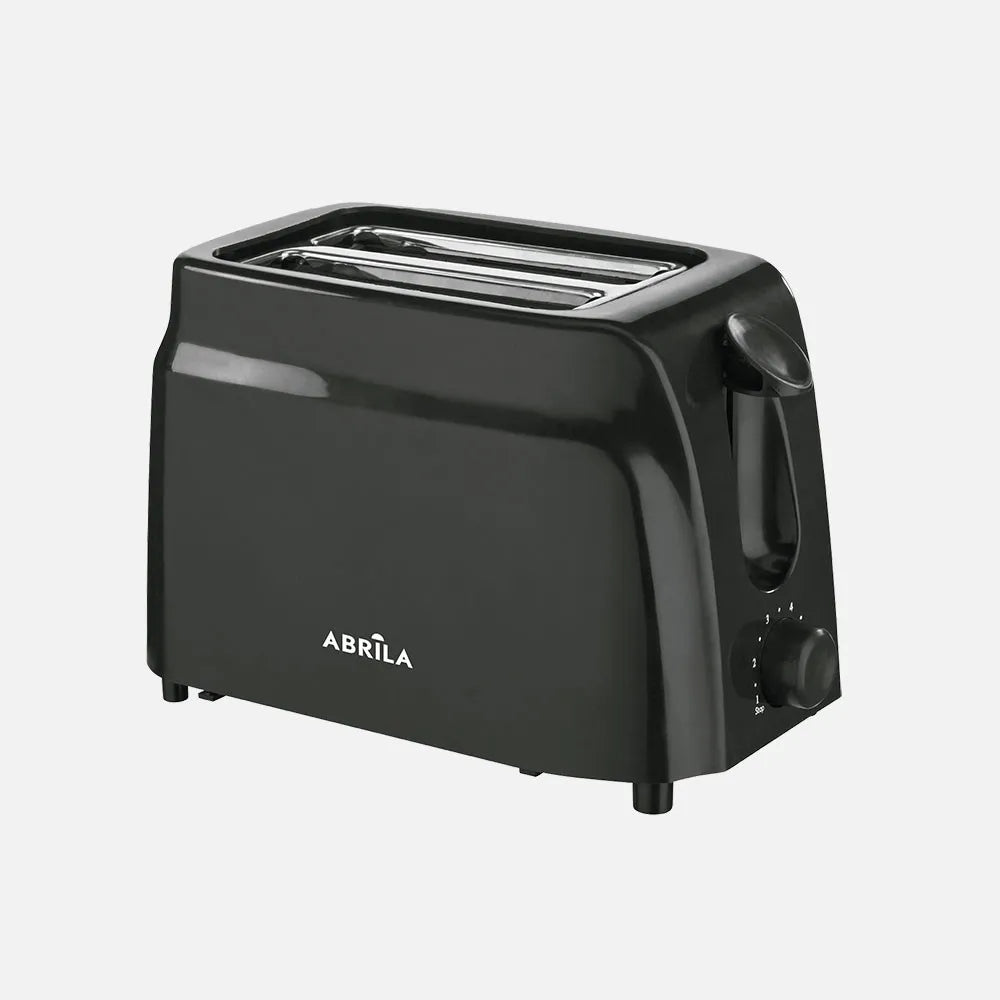 Abrila Tostador Pan Cofio 750w Negro con 7 niveles de tostado, 2 ranuras, Apagado automático. Bandeja Recogemigas. 16x24x14cm