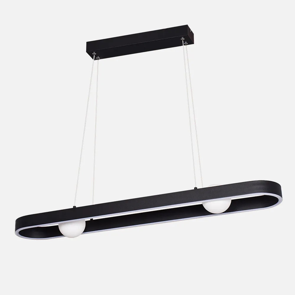 Lámpara Colgante Fermoselle 24w+6w 4000k Negro Regulablex87,5x15 Cm 2550lm