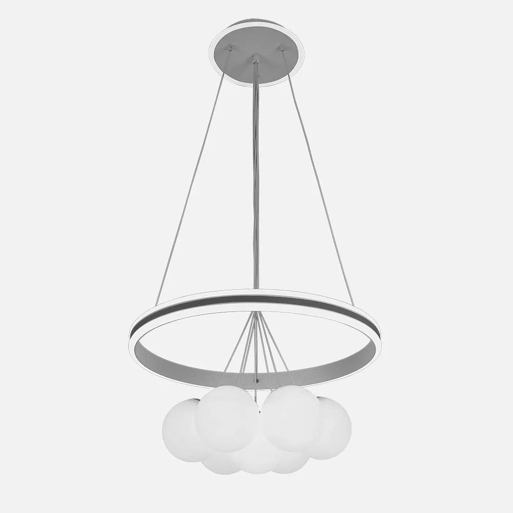 Lámpara Colgante Rodano Blanco/gris 104w 3000-4000-6000k Regx50x50cm 8320lm Control remoto, regulación de intensidad