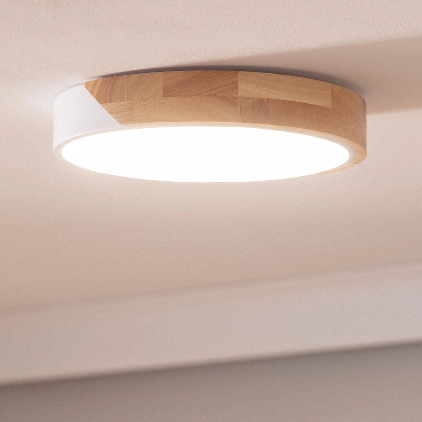 Plafón LED 18W Circular Madera Ø320 mm CCT Seleccionable Semi-Dari
