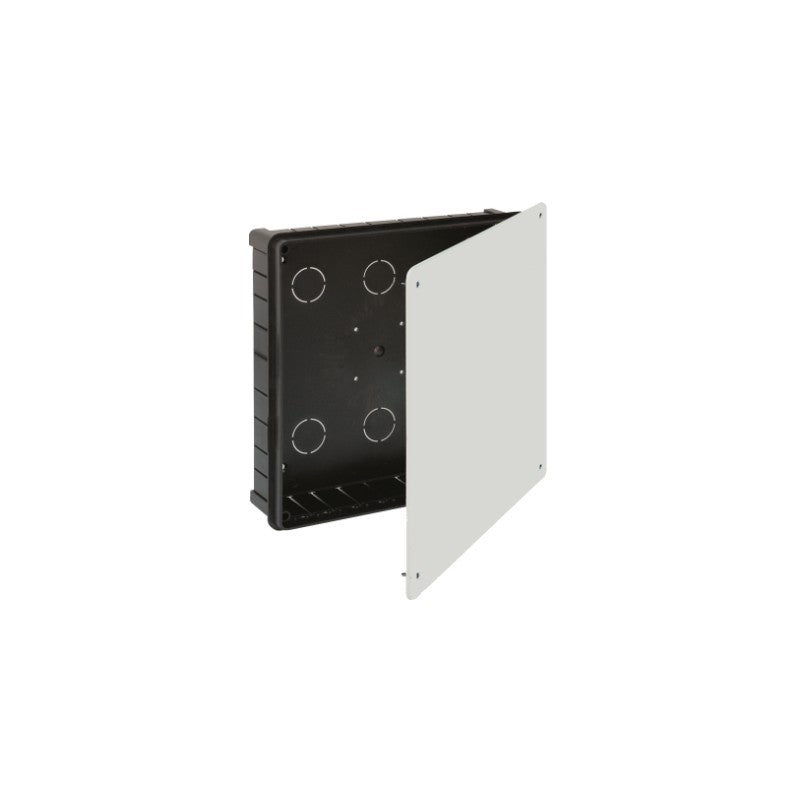 CAJA CONEXION EMPOTRAR 250X250 MM TAPA C/TORNILLOS PROFUNDIDAD 60 MM 20 ENTRADAS P/TUBO Ø 40 MM.