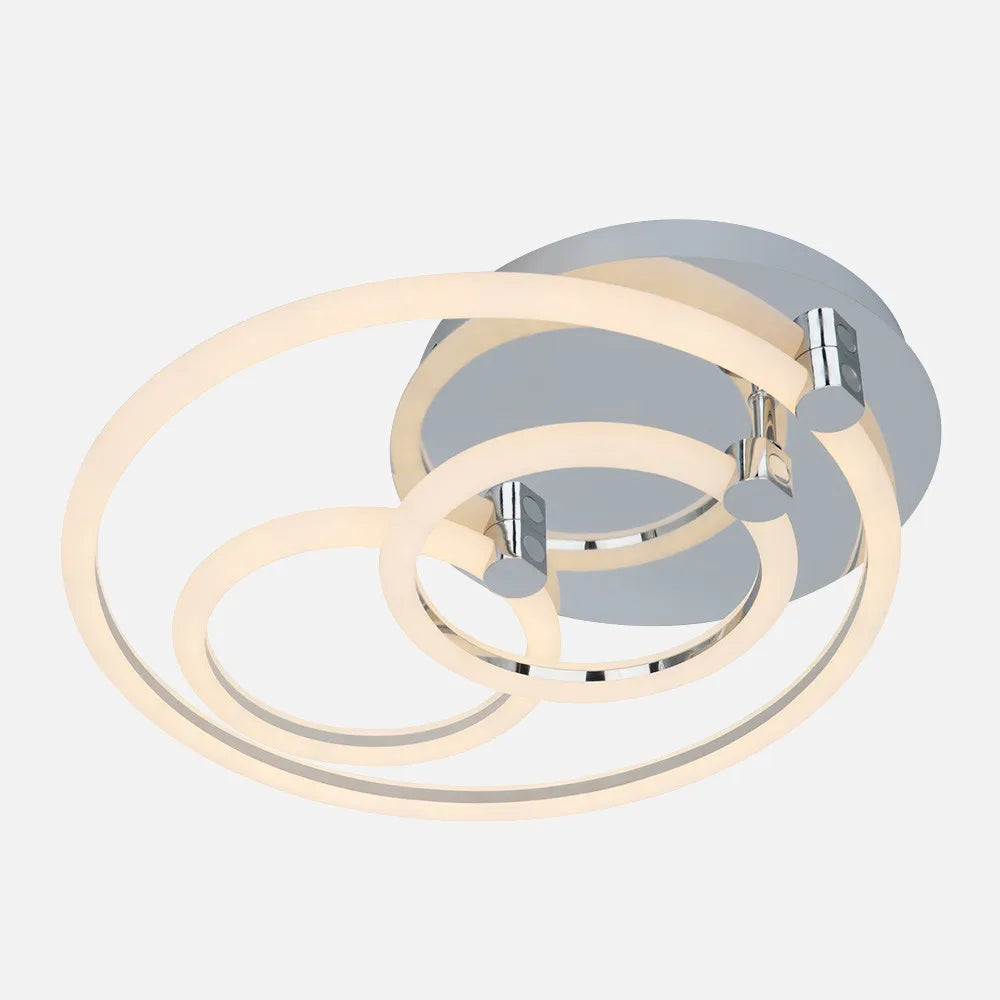 Lámpara Plafón 68w 3000k, 4000k, 6500k Cromo Alya 10x44x40cm 9180Lm Regulable, Memoria y Control Remoto