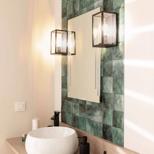 Aplique de Pared Exterior Aluminio y Cristal Atrium