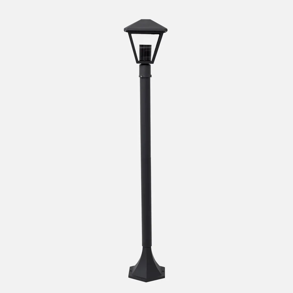 FAROLA PEQ. DORNELA 1XE27 GRIS OSCURO IP44 100 CM