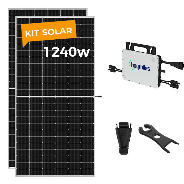 Kit Solar Autoconsumo 1240Wp Microinversor con 2 paneles solares