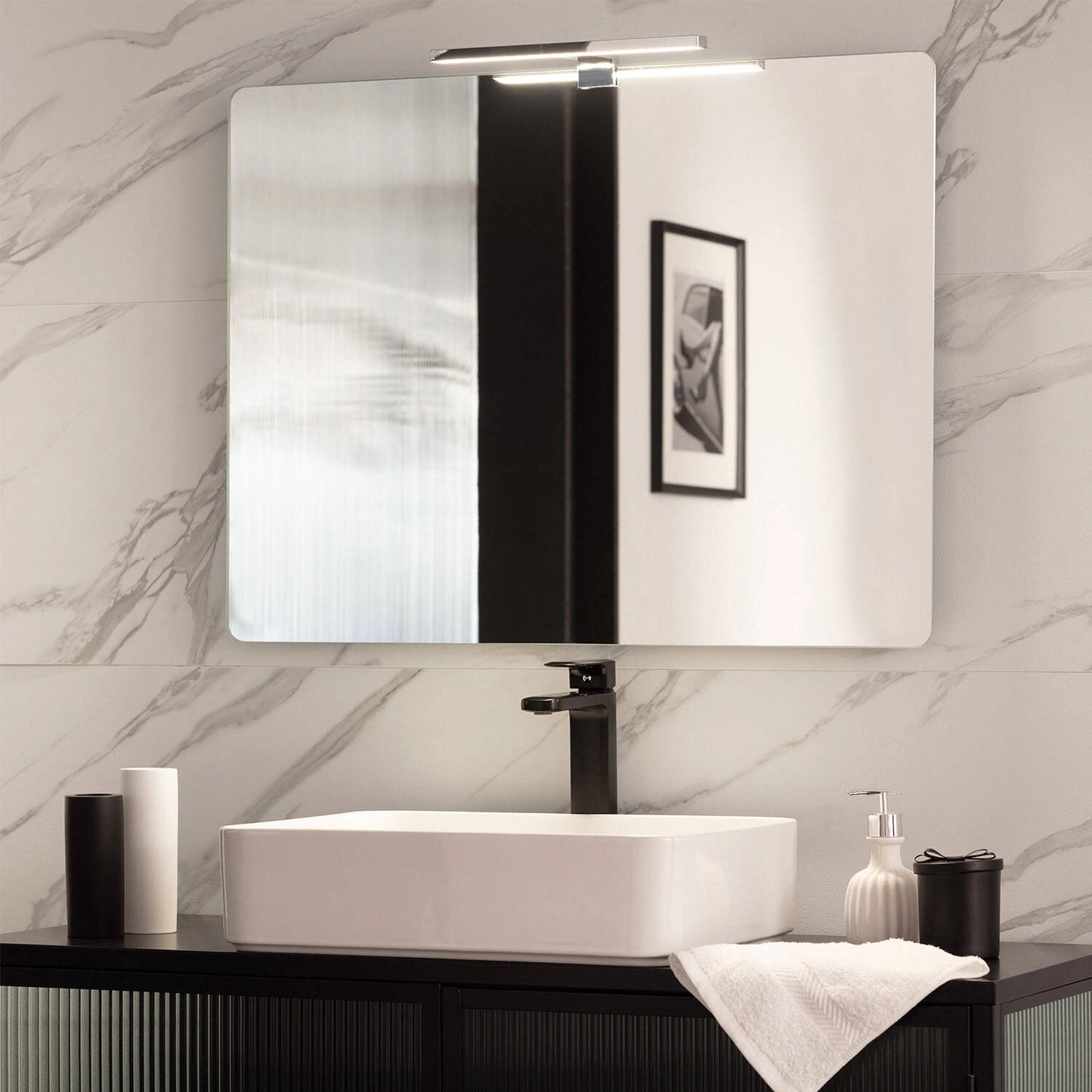 Aplique Espejo Baño Carl 5W Plata