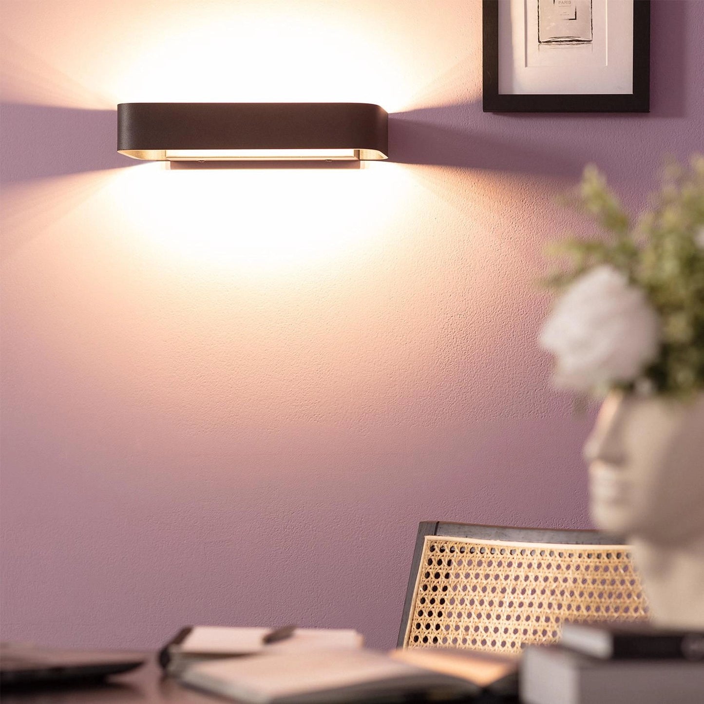 Aplique de Pared LED 9W de Aluminio Deves Negro