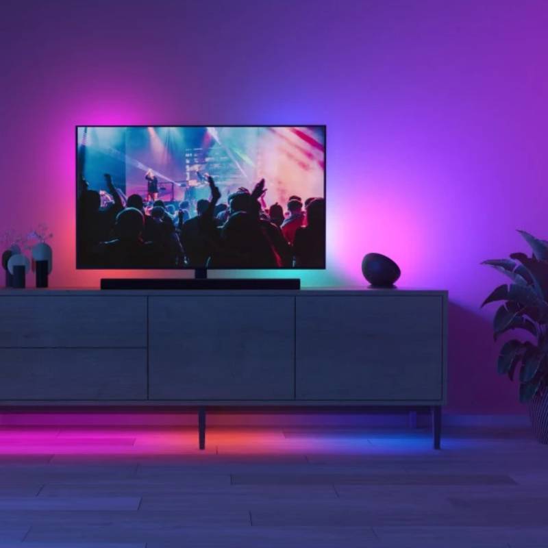 Lámpara de Mesa LED WiFi Iluminación RGB+CCT Regulable Compatible con Google Home + Alexa y Siri