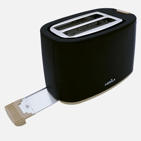 Abrila Tostador Pan Ulla 750w Negro/haya con 7 niveles de tostado, descongelación, Apagado Automático, 2ranuras, recogemigas, 17x26,5x15cm