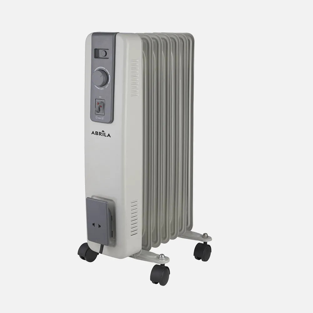 Radiador de Aceite Portátil Acebuche 1500W - 7 Módulos con Protección de Seguridad, Termostato y Sistema Antivuelco | 54.5x30x24 cm