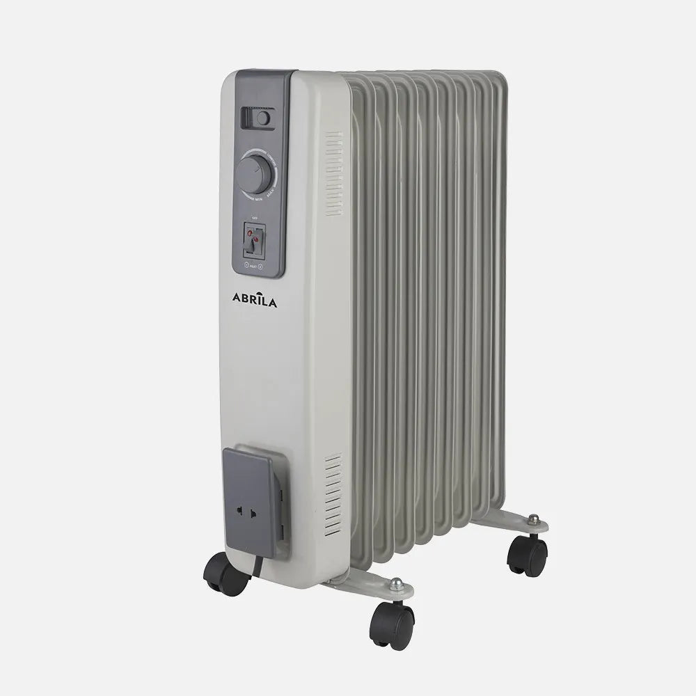 Radiador de Aceite Portátil Acebuche 2000W - 9 Módulos con Protección de Seguridad, Termostato y Sistema Antivuelco | 54.5x37x24 cm