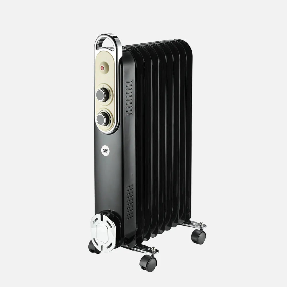 Radiador de Aceite Portátil Amarantus 2000W - 9 Módulos con Protección de Seguridad, Termostato y Asa de Transporte | 62.5x40.5x24 cm