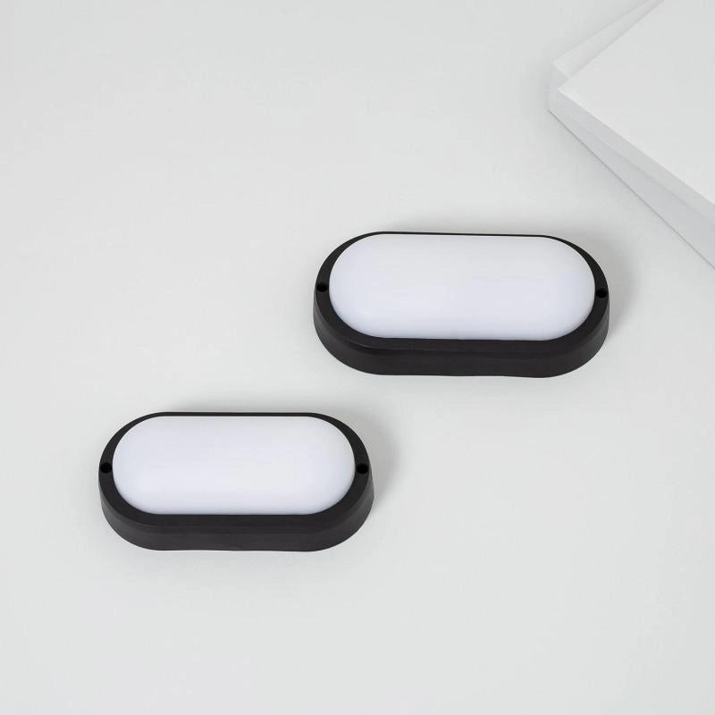 Plafón LED 25W Oval para Exterior 96x198 mm IP65 Hublot Black