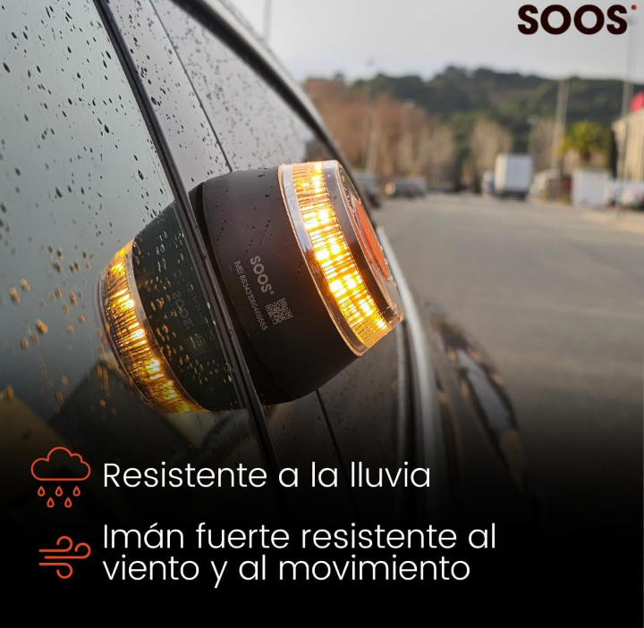 Luz Emergencia Coche Homologado DGT con Geolocalización 3.0, Aprobada por DGT. Baliza V16