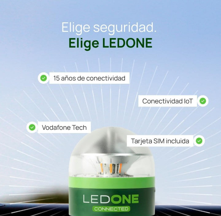 PF LED ONE LEDONE Connected - Baliza V16 Obligatoria DGT en 2026. Homologada y con Geolocalizador con SIM Telefónica y Datos Gratis hasta 2041