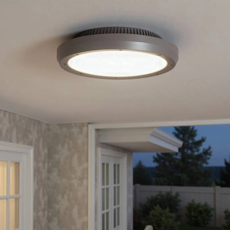 Plafón Circular para Exterior Ø300 mm IP65 Curio Gris