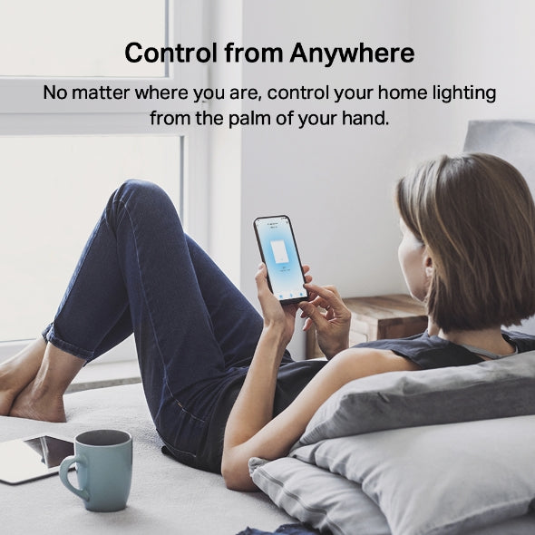 Tapo TP-Link S220 Interruptor de luz Inteligente, Control Remoto, Control de Voz a través de Alexa o el Asistente de Google, 2-Botones 1-Vía, cableado súper fácil, Requiere Hub