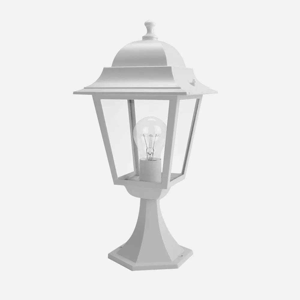 Sobremuro Exterior Aluminio Spica1xe27 Blanco Ip44 46x21,5x21,5 Cm