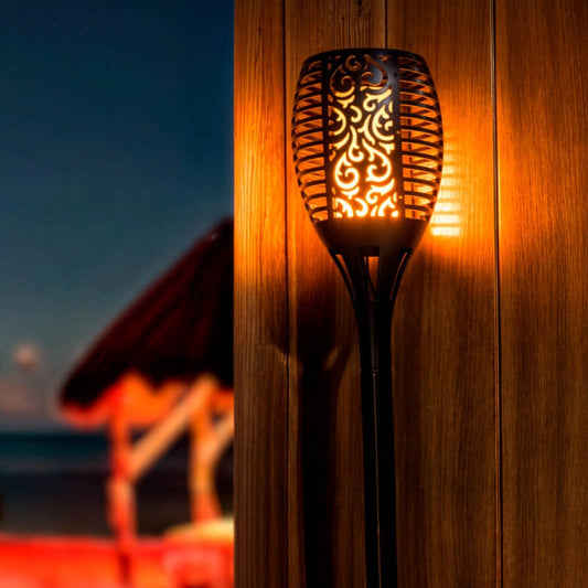 Antorcha LED Solar Efecto Llama con Pincho 1W 78cm