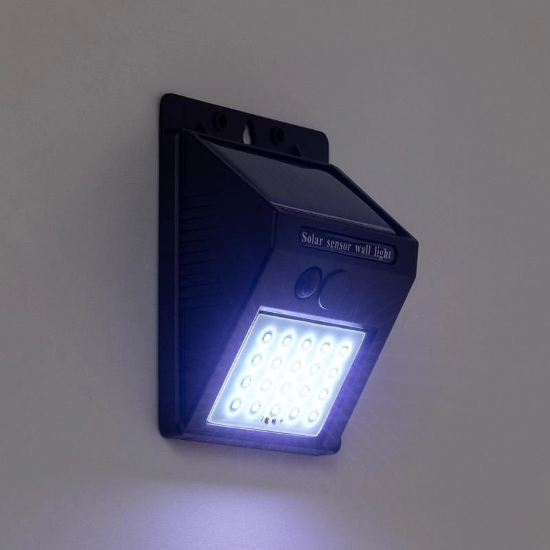 Aplique de Pared Exterior Solar LED IP65 Encendido Crepuscular