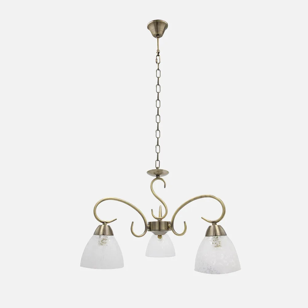 Lampara Jaipur 3xe14 Cuero Regx46x46 Cm