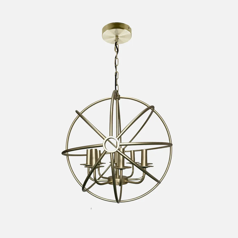Lámpara Colgante Metal Arneses Oro 8xe14 Regx52x49 Cm