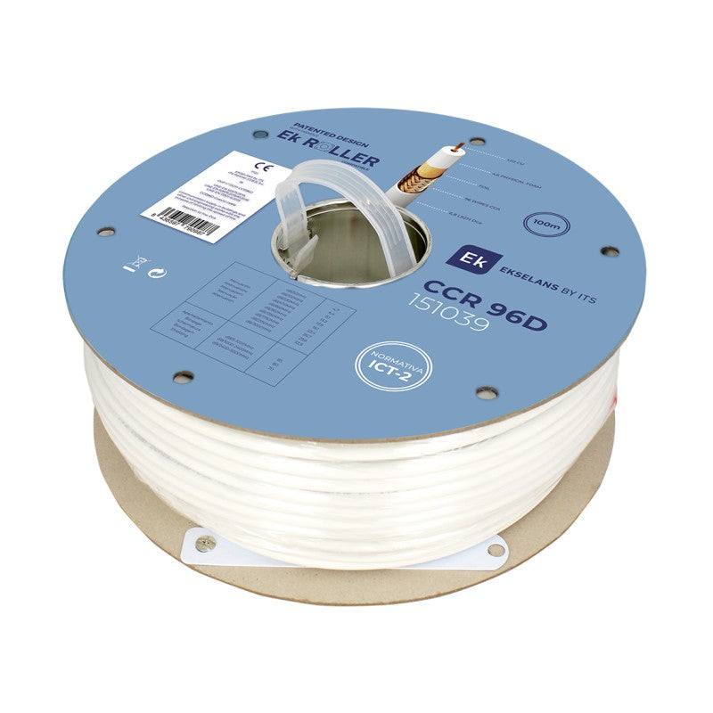 Cable coaxial. 6,8mm conductor de cobre 1mm. 96 hilos. pvc cpr dca. 100m