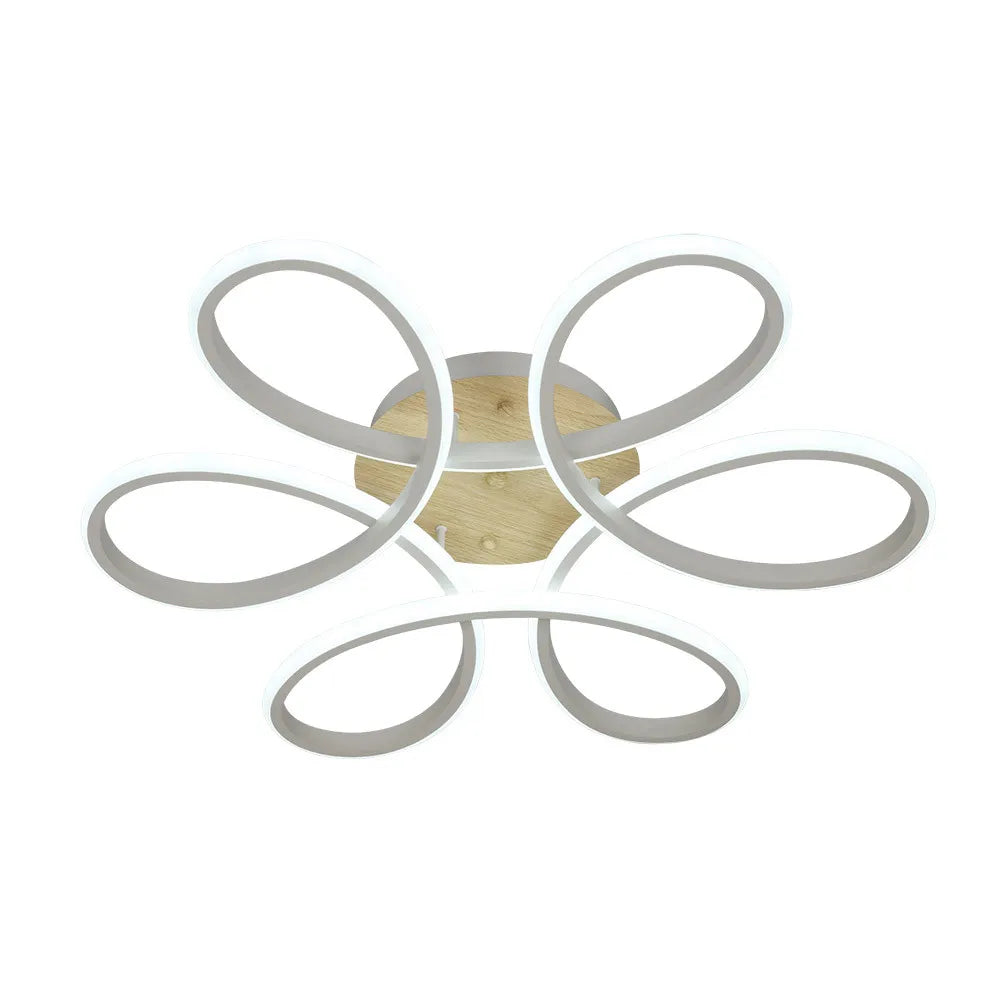 Lámpara Plafon Bandeira 130w 3000-4000-6500k Blanco/haya 14300 Lm Control remoto,memoria Y Regulacion de intensidad 12x61x61cm