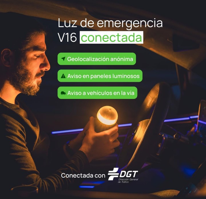 PF LED ONE LEDONE Connected - Baliza V16 Obligatoria DGT en 2026. Homologada y con Geolocalizador con SIM Telefónica y Datos Gratis hasta 2041