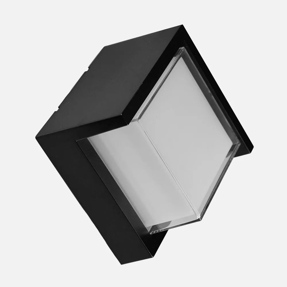 Aplique Exterior 12w 3000k Anoa Negro Ip65 16x16x10,2 Cm 600lm