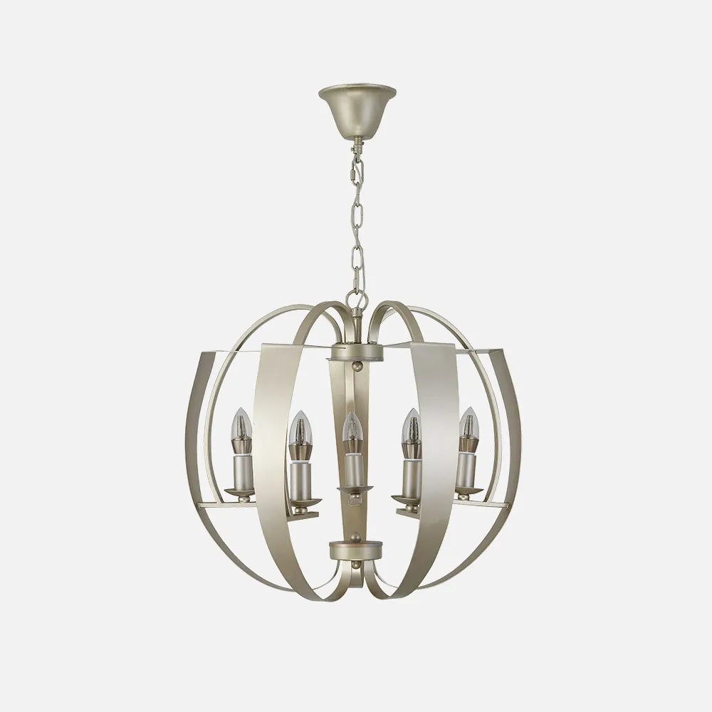 Lámpara Colgante Capuchina 5xe14 Champagne Regx53x53 Cm
