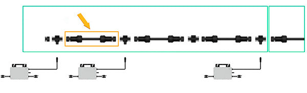 Cable extensión FLEX microinversores Hoymiles HMS (4,0 mm² – 2 metros)