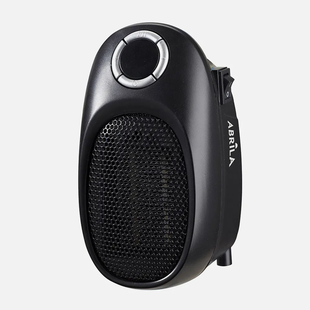 Mini Termoventilador Ceramico Malasia 500w Negro Temperatura Reg,temporizador Seguridad Display 16x9x12cm