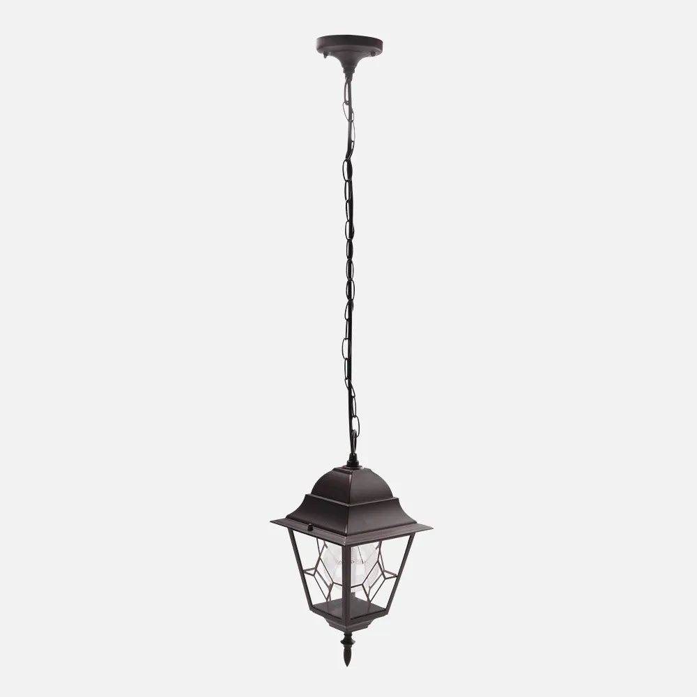 Lámpara Colgante Exterior Aluminio Bootes 1xe27 Marron Regx18,5x18,5 Cm Ip44