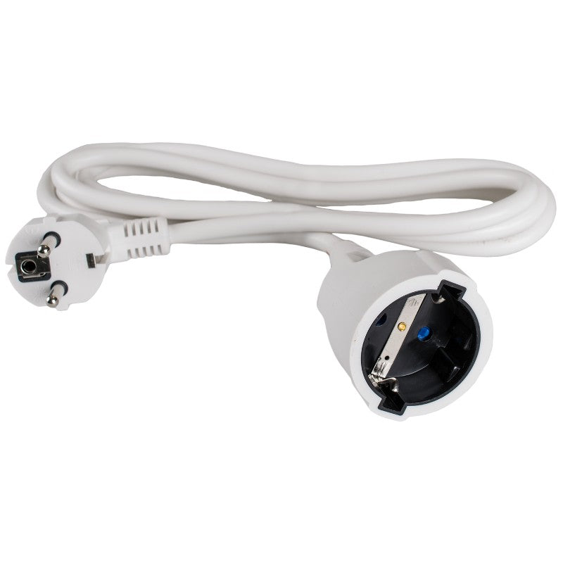 PROLONGADOR 2P+T,16A 250V COLOR BLANCO.MAX 3680W 5 M DE CABLE H05VV-F 3G1,5 MM².