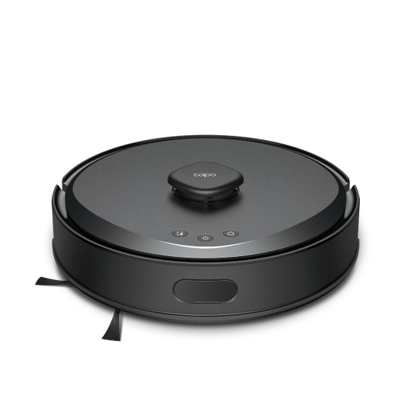Tapo RV30 MAX - Robot Aspirador con 5300Pa, Doble Navegación LiDAR+IMU, Tasa de Recogida de Polvo Superior al 97%, IQ+ Smart Cleaning, Mapeo 3D, Control por Voz y App,sin Base de autovaciado,Negro