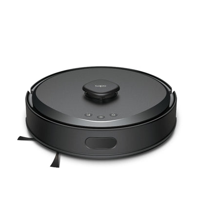 Tapo RV30 MAX - Robot Aspirador con 5300Pa, Doble Navegación LiDAR+IMU, Tasa de Recogida de Polvo Superior al 97%, IQ+ Smart Cleaning, Mapeo 3D, Control por Voz y App,sin Base de autovaciado,Negro