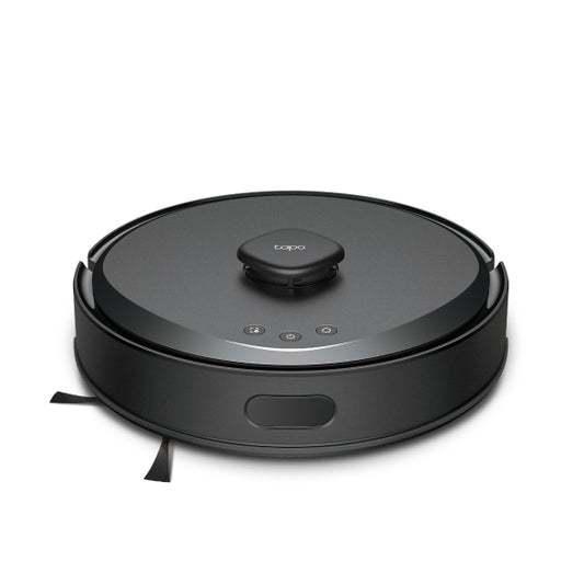 Tapo RV30 MAX - Robot Aspirador con 5300Pa, Doble Navegación LiDAR+IMU, Tasa de Recogida de Polvo Superior al 97%, IQ+ Smart Cleaning, Mapeo 3D, Control por Voz y App,sin Base de autovaciado,Negro