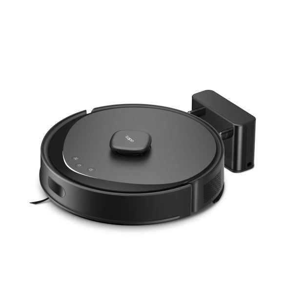 Tapo RV30 MAX - Robot Aspirador con 5300Pa, Doble Navegación LiDAR+IMU, Tasa de Recogida de Polvo Superior al 97%, IQ+ Smart Cleaning, Mapeo 3D, Control por Voz y App,sin Base de autovaciado,Negro