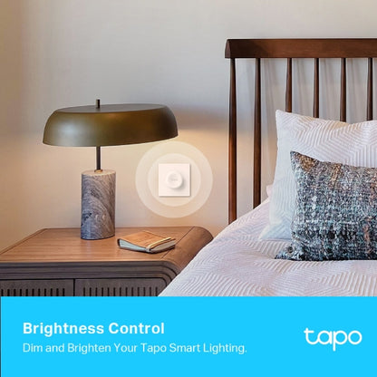Tapo TP-Link S200D Interruptor Regulador Intensidad de Luz WiFi Inteligente, Control a Distancia, Pila de Larga Duración, Fácil Montaje, Requiere Hub