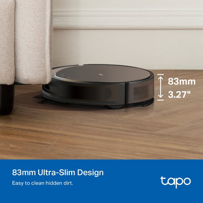 Tapo RV20 MAX – Robot Aspirador y Friegasuelos 4 en 1, Ultrasucción 5300Pa, Navegación LiDAR MagSlim, Limpieza Inteligente IQ+, Diseño Ultrafino 83mm, Limpieza Personalizable con App, Alexa y Google