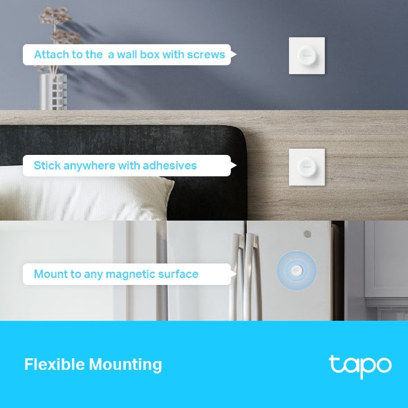Tapo TP-Link S200D Interruptor Regulador Intensidad de Luz WiFi Inteligente, Control a Distancia, Pila de Larga Duración, Fácil Montaje, Requiere Hub